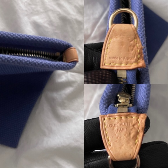 ✨Authentic Rare LOUIS VUITTON Purple Canvas Clutch Wristlet Crossbody Bag - Picture 9 of 16